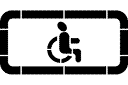 Трафареты знаков и символов - Парковка для инвалидов