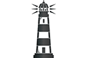 Морские трафареты - Морской маяк