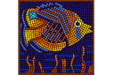 Квадратные трафареты - Рыба-попугай (мозаика)