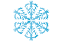 Зимние трафареты - Снежинка XXIV