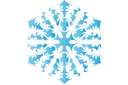 Зимние трафареты - Снежинка XVI