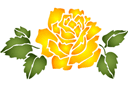 Трафареты цветов розы - Чайная роза