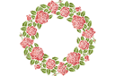 Трафареты цветов - Розовый круг 13