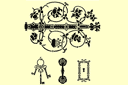 Трафареты предметов - Дверной набор