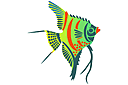 Морские трафареты - Рыба-ангел 2