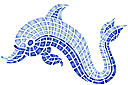 Морские трафареты - Моззаичный дельфин