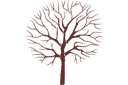 Трафареты деревьев - Ветвистое дерево