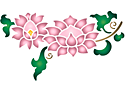 Трафареты цветов - Ветка с хризантемами А