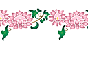 Трафареты цветов - Ветка с хризантемами В