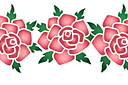 Трафареты растительных бордюров - Цветок розы 1B