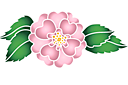 Трафареты цветов розы - Махровый шиповник 1А.