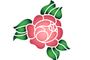 Трафареты цветов розы - Примитивная роза 1А.
