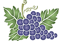 Трафареты фруктов - Виноградная гроздь 4