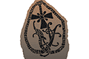 Трафареты варягов и викинов - Камень викингов с крестом