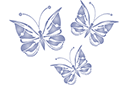 Трафареты бабочек и стрекоз - Три бабочки 4