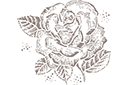 Трафареты цветов розы - Большие розы 79а