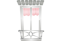 Архитектурные трафареты - Окно с занавеской