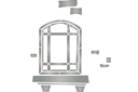 Архитектурные трафареты - Окно с решеткой