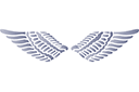 Небесные трафареты - Крылья ангела 04