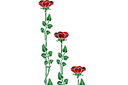 Трафареты цветов - Три розы