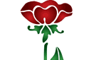 Трафареты цветов розы - Большая роза