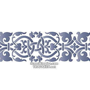 Классический бордюр 159 (Трафареты классических бордюров)