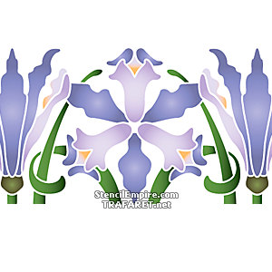 Фиолетовые ирисы (Трафареты цветов)