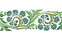 Трафареты классических бордюров - Бордюр разные листья