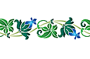 Трафареты растительных бордюров - Бордюр из стилизованных бутонов