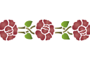 Трафареты цветов розы - Розы на двух стеблях