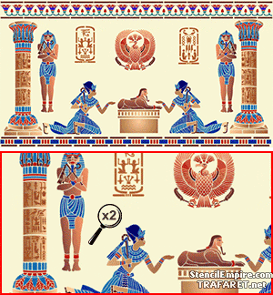 Египетская комната - трафарет для декора