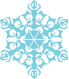 Снежинка VII - трафарет для декора