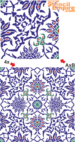 Плитка из мечети - трафарет для декора