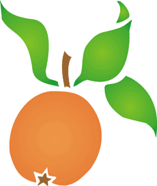 Апельсин 1 - трафарет для декора