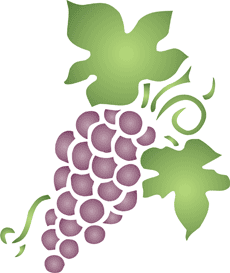 Виноградная гроздь 2 - трафарет для декора