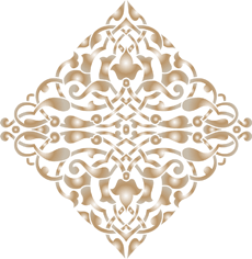 Ромб арабеска - трафарет для декора