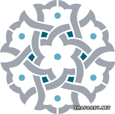 Малый арабский медальон - трафарет для декора
