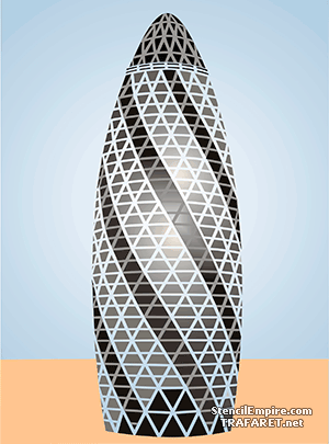 Небоскрёб Мэри-Экс - трафарет для декора
