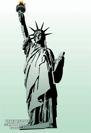 Статуя Свободы - трафарет для декора
