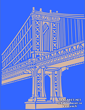 Манхэттенский мост - трафарет для декора