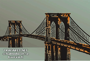 Большой Бруклинский мост - трафарет для декора