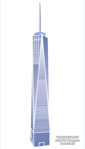 Башня Свободы - трафарет для декора