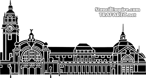 Вокзал Висбадена - трафарет для декора