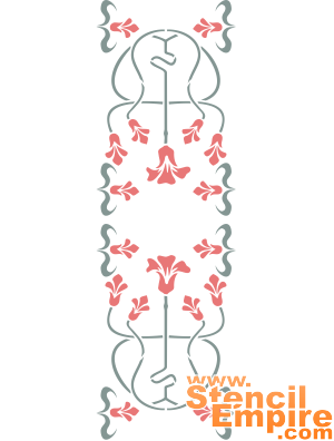 Цветочное панно 2 - трафарет для декора