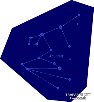 Созвездине Водолей - трафарет для декора