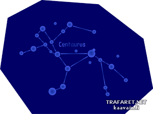 Созвездие Центавр - трафарет для декора