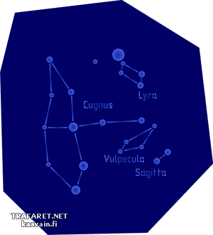 Четыре созвездия - трафарет для декора