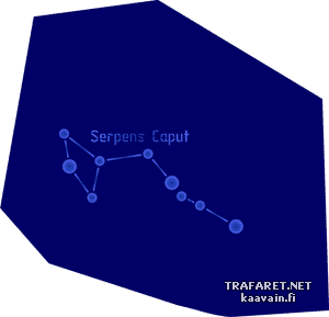 Созвездие Голова змеи - трафарет для декора