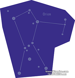 Созвездие Орион - трафарет для декора