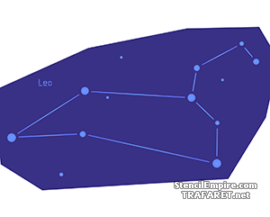 Созвездие Лев - трафарет для декора